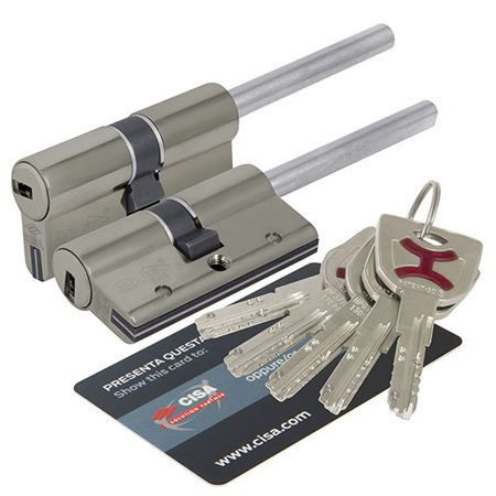 Механизм цилиндровый Cisa AP-4 S 60*30Ш кл/шток (никель)