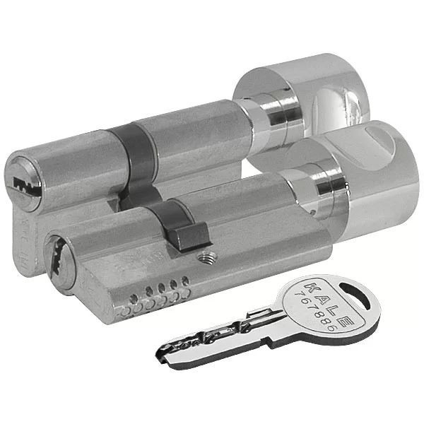 Механизм цилиндровый Kale-Kilit 164 OBS SCE/90 (45*45) никель, кл/верт