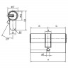 Цилиндр Evva ICS 122 мм 41x81 ключ-ключ (никель)
