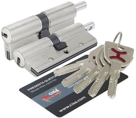 Механизм цилиндровый Cisa AP4-S 40*30 кл/верт. (никель)
