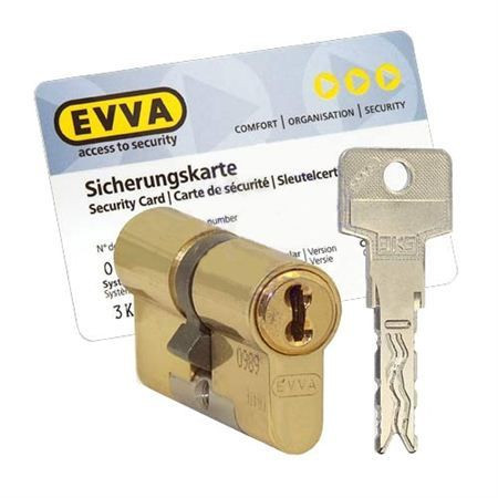 Цилиндр Evva 3KS 112 мм 51x61 ключ-ключ (латунь)