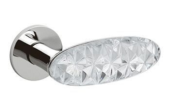 Ручки раздельные Olivari Crystal Diamond Basse C6 M246 (блест.хром/прозр.стекло)